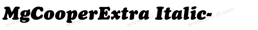 MgCooperExtra Italic字体转换